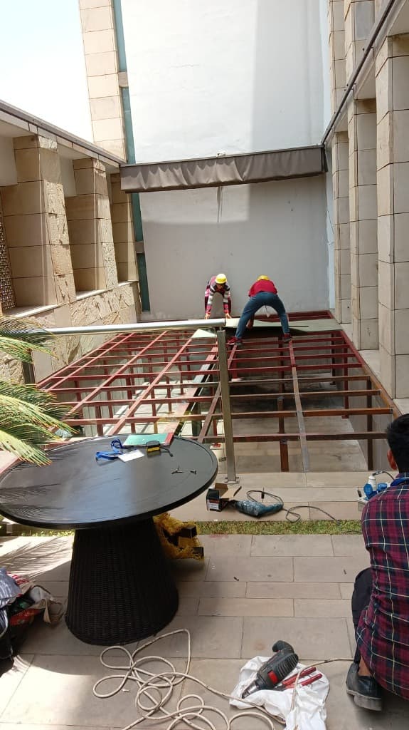 Steel Grid Platform - Construction